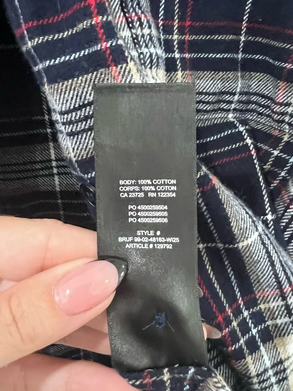 Aritzia Plaid Pajama Shirt XS | Preppy Tartan | Cozy Lounge | Academia